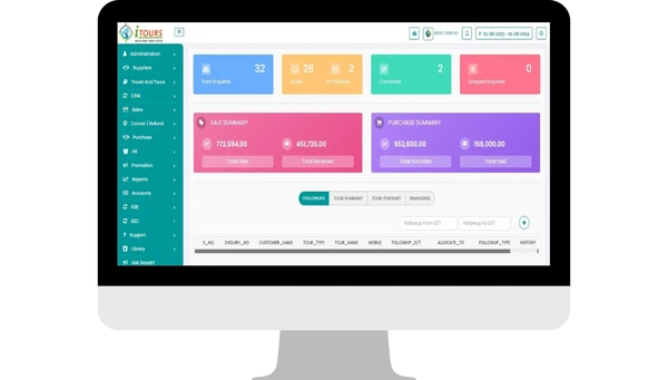 tour and travel management system